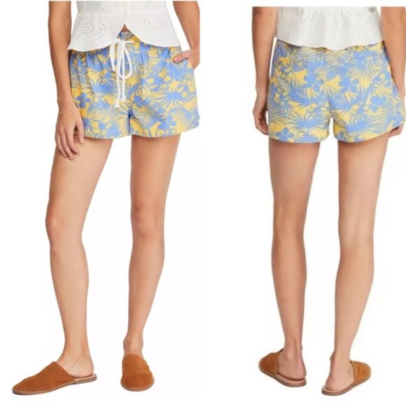 Free People Pants - New Free People Island Tropical Mango combo coastal seersucker palm tree short